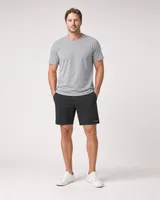 StringKing Men's StayWarm Shorts - Relaxed Fit, Black, Full Front - Human Model