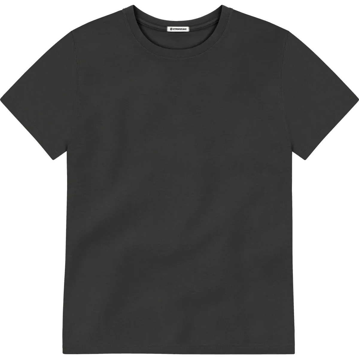 StringKing Men's Pima Jersey Tee - Relaxed Fit, Black, Front
