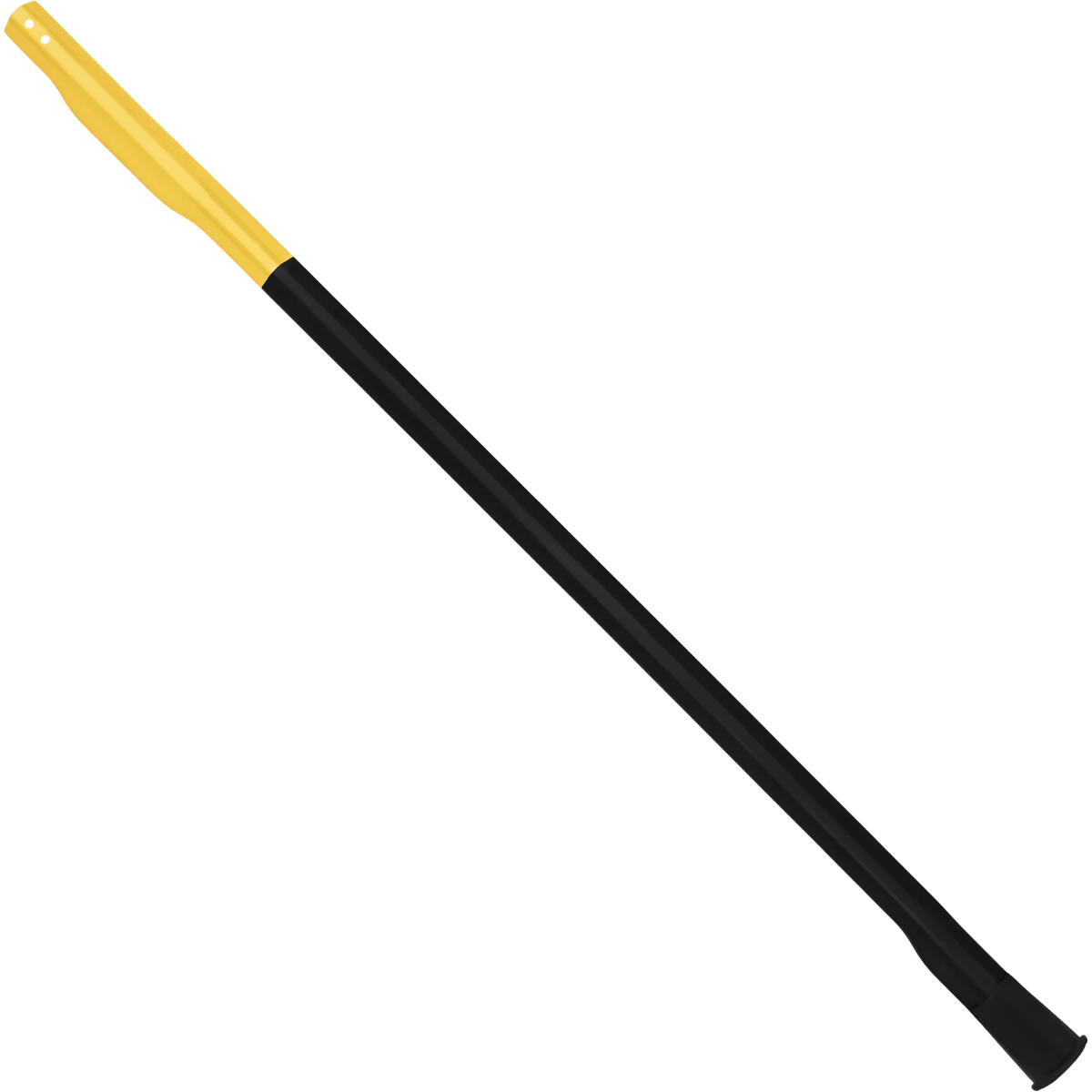 StringKing Composite 2 Pro Faceoff Double Lever - 155 Grams, Black / Yellow, Full Length, Angled, Left Side, With Butt End