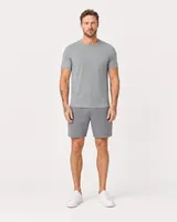 StringKing Men's StayWarm Tee - Sharp Fit, Gray, Full Front - Human Model