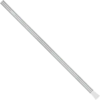 StringKing Starter Junior Youth Shaft - 28″, Silver, Full Length, Angled, Left Side, With Butt End