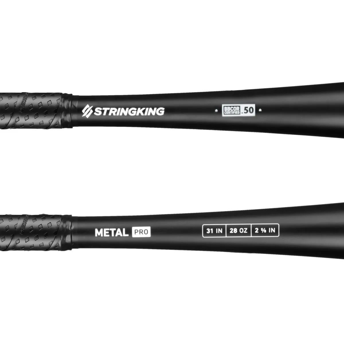 StringKing Metal Pro BBCOR - Drop 3, 31" / 28 oz, Black, Bat Details, Horizontal