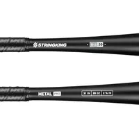 StringKing Metal Pro BBCOR - Drop 3, 31" / 28 oz, Black, Bat Details, Horizontal