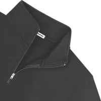 StringKing Men's Pima Cotton Quarter Zip - Relaxed Fit, Black, Detail