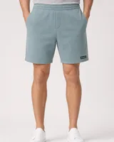 StringKing Men's Polartec Fleece Shorts - Relaxed Fit, Slate, Full Front - Human Model - Waist to Mid-calf