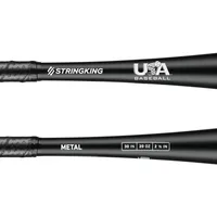 StringKing Metal USABat - Drop 10, 30" / 20 oz, Black, Bat Details, Horizontal