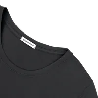 StringKing Women's FlexStyle Short Sleeve Crewneck T-Shirt - Relaxed Fit, Moonless Night, Detail
