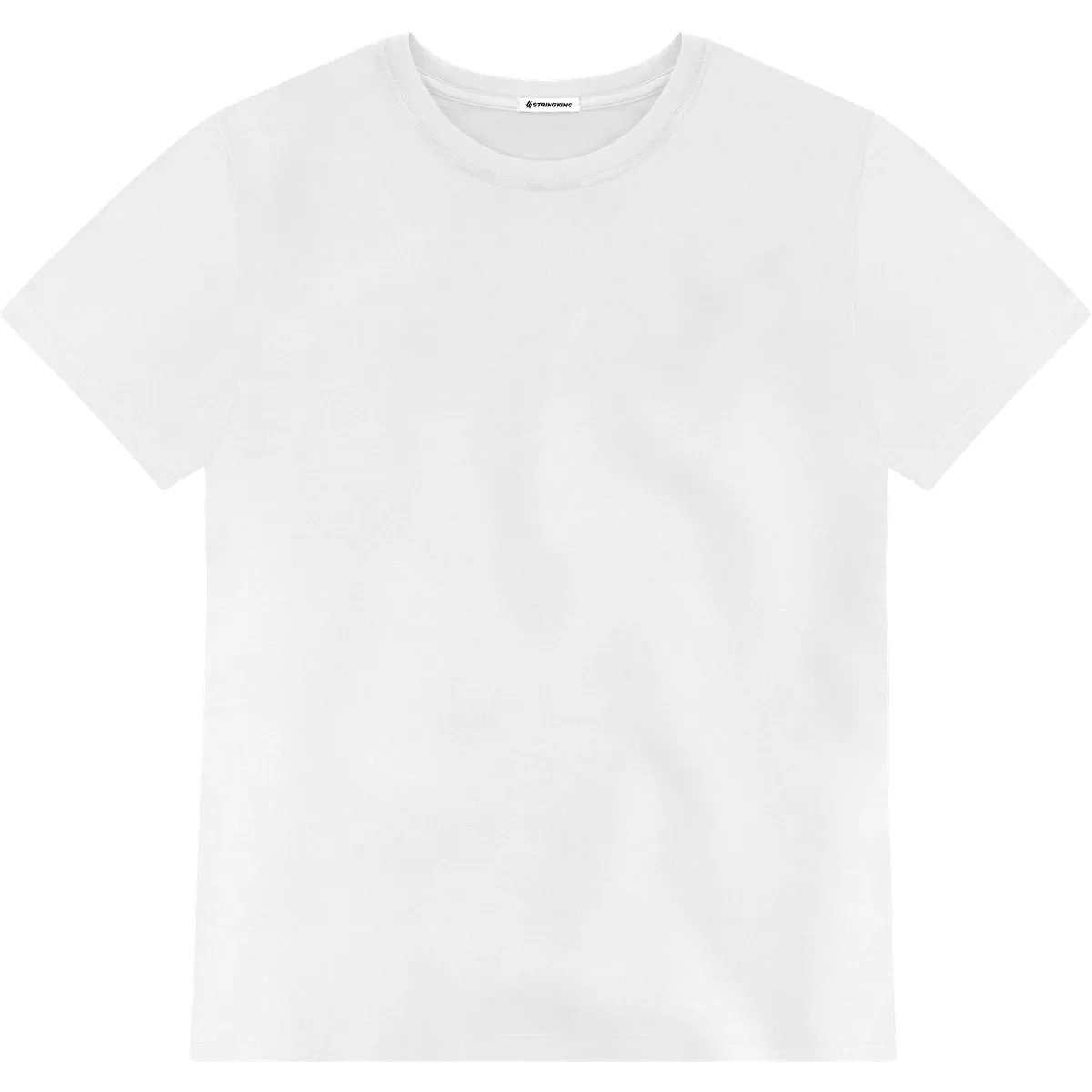 StringKing Men's Pima Terry Tee - Relaxed Fit, White, Front