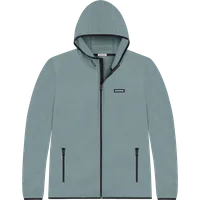 StringKing Men's Polartec Fleece Full Zip Hoodie Pro - Sharp Fit, Slate, Front
