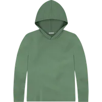 StringKing Women's Pima Cotton Lightweight Hoodie - Relaxed Fit, Green, Front
