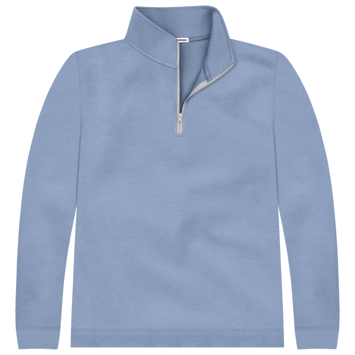 StringKing Men's Pima Cotton Quarter Zip - Relaxed Fit, Slate Blue, Front