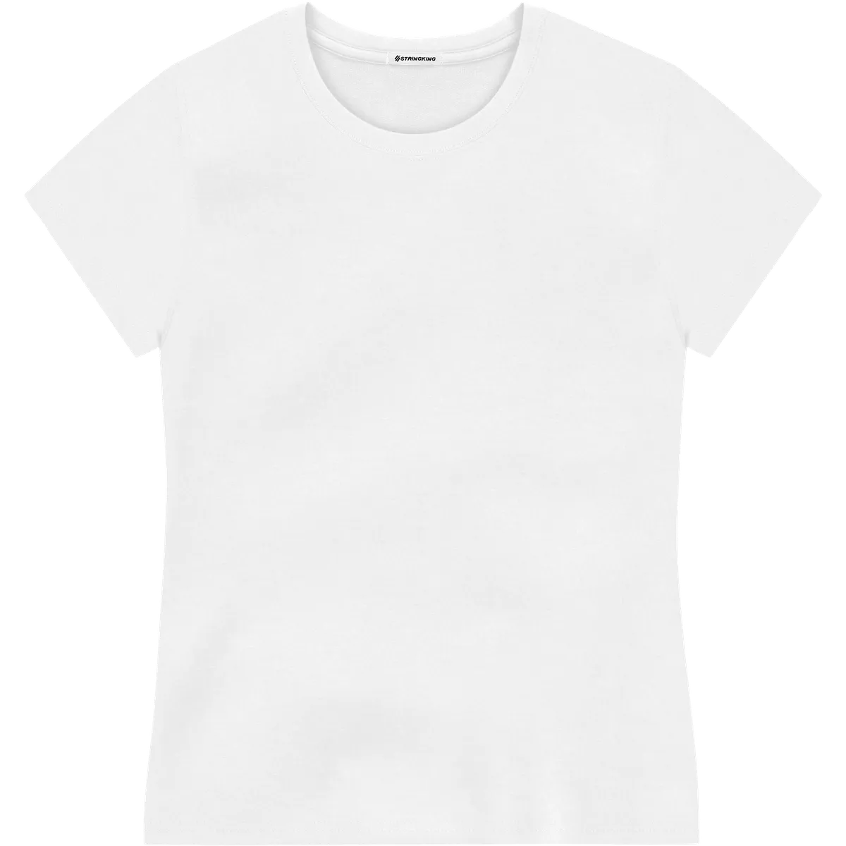 StringKing Women's Pima Terry Tee - Relaxed Fit, White, Front