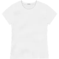 StringKing Women's Pima Terry Tee - Relaxed Fit, White, Front