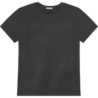 StringKing Men's Pima Cotton Short Sleeve Pocket Crewneck T-Shirt - Relaxed Fit, Black, Front