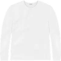 StringKing Men's Pima Jersey Long Sleeve Tee - Sharp Fit, White, Front