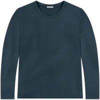 StringKing Men's FlexTech Long Sleeve Crewneck T-Shirt - Relaxed Fit, Navy, Front