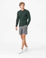 StringKing Men's Pima Terry Long Sleeve Tee - Sharp Fit, Pine Grove, Full Front Angle - Human Model