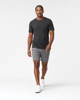 StringKing Men's Pima Jersey Pocket Tee - Sharp Fit, Black, Full Front Angle - Human Model