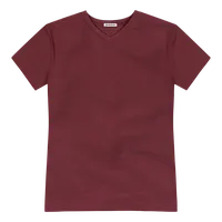 StringKing Men's FlexStyle Short Sleeve V-Neck T-Shirt - Sharp Fit, Rhubarb, Front