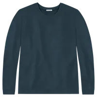 StringKing Men's Pima Cotton Crewneck Sweatshirt - Sharp Fit, Navy, Front