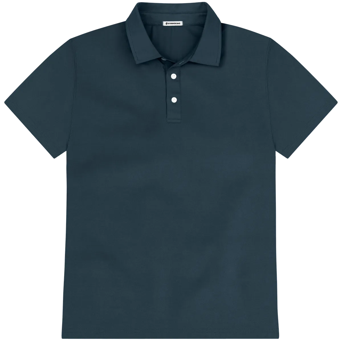 StringKing Men's FlexTech Short Sleeve Polo - Relaxed Fit, Navy, Front