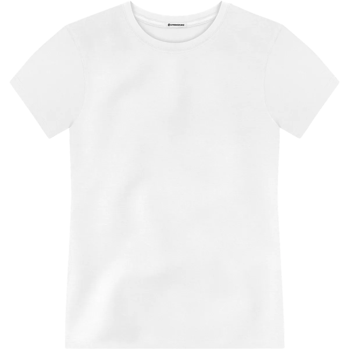 StringKing Men's Pima Jersey Tee - Sharp Fit, White, Front