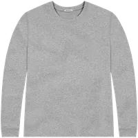 StringKing Men's Heavy Pima Cotton Long Sleeve T-Shirt - Sharp Fit, Heather Gray, Front