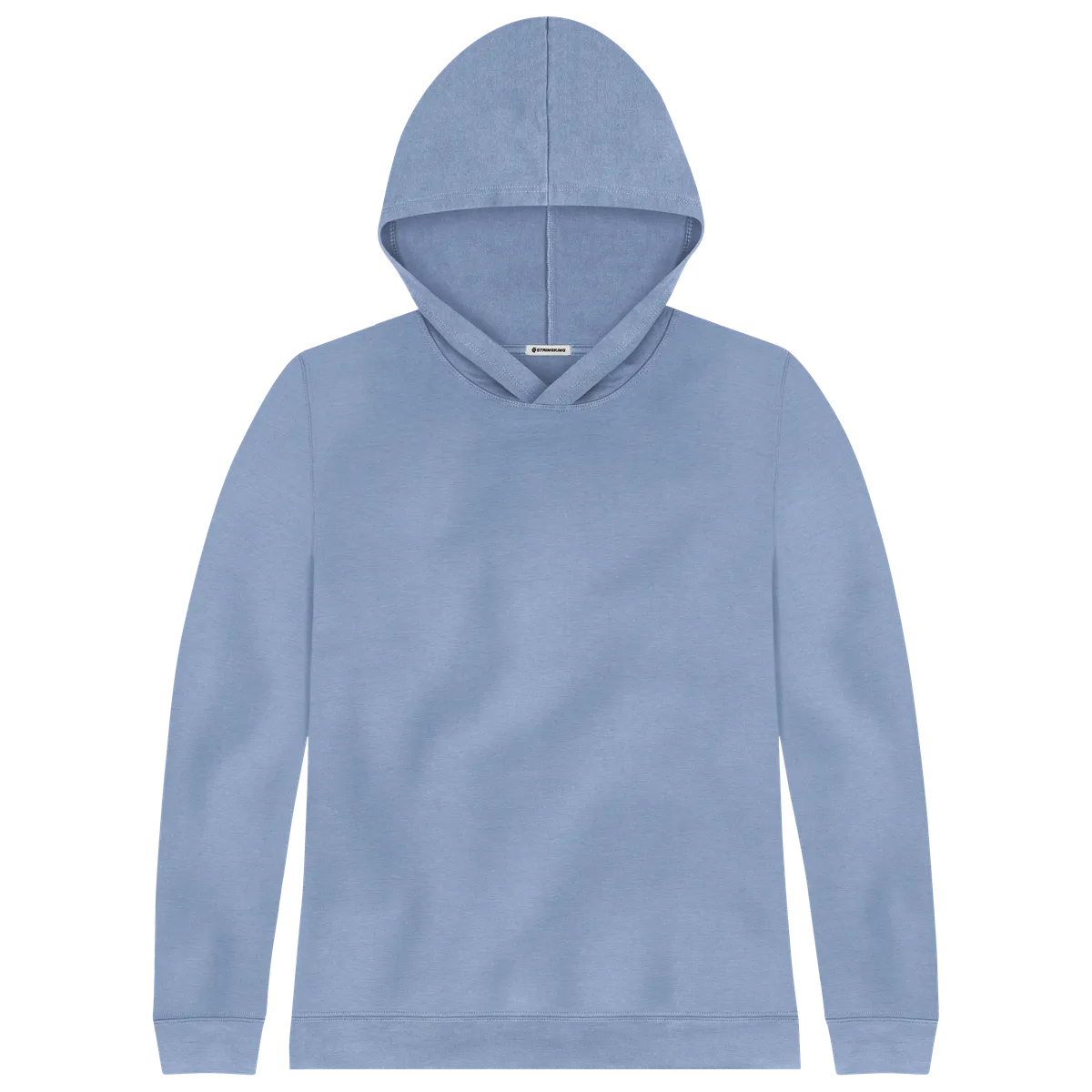 StringKing Women's Pima Cotton Hoodie - Relaxed Fit, Slate Blue, Front