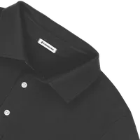 StringKing Men's Pima Cotton Polo Sweatshirt - Sharp Fit, Black, Detail