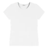 StringKing Women's Pima Cotton Short Sleeve Crewneck T-Shirt - Sharp Fit, White, Front