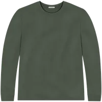 StringKing Men's Pima Jersey Long Sleeve Tee - Sharp Fit, Moss, Front