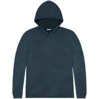 StringKing Men's Pima Cotton Lightweight Hoodie - Relaxed Fit, Navy, Front