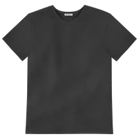 StringKing Men's Pima Cotton Short Sleeve V-Neck T-Shirt - Relaxed Fit, Black, Front