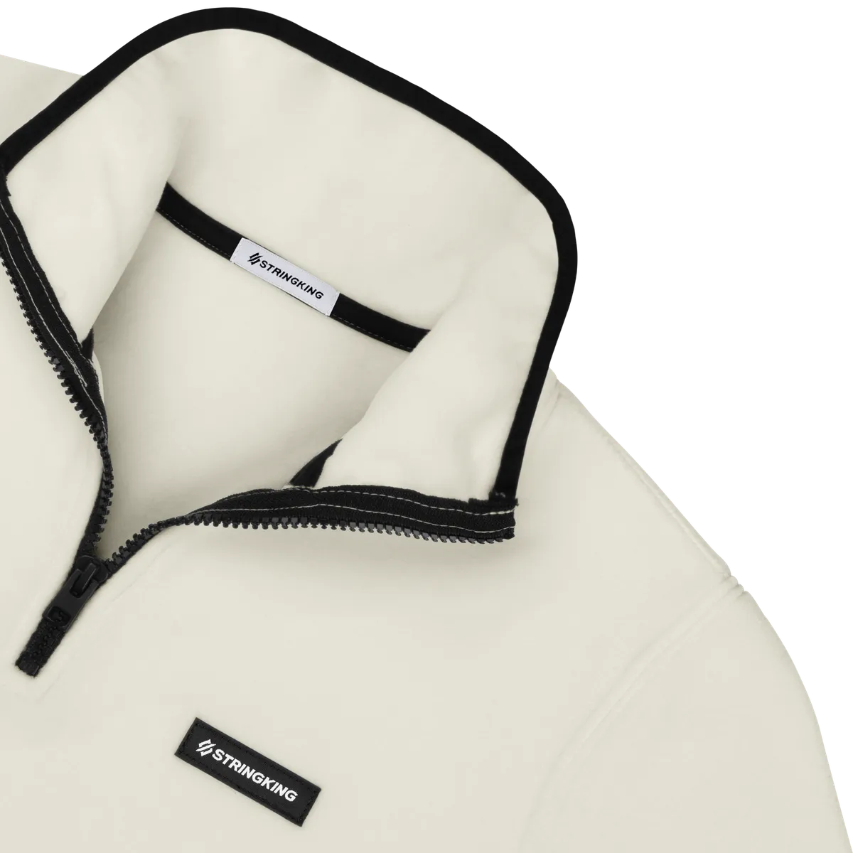 StringKing Women's Polartec Fleece Quarter Zip - Relaxed Fit, Jet Stream, Detail