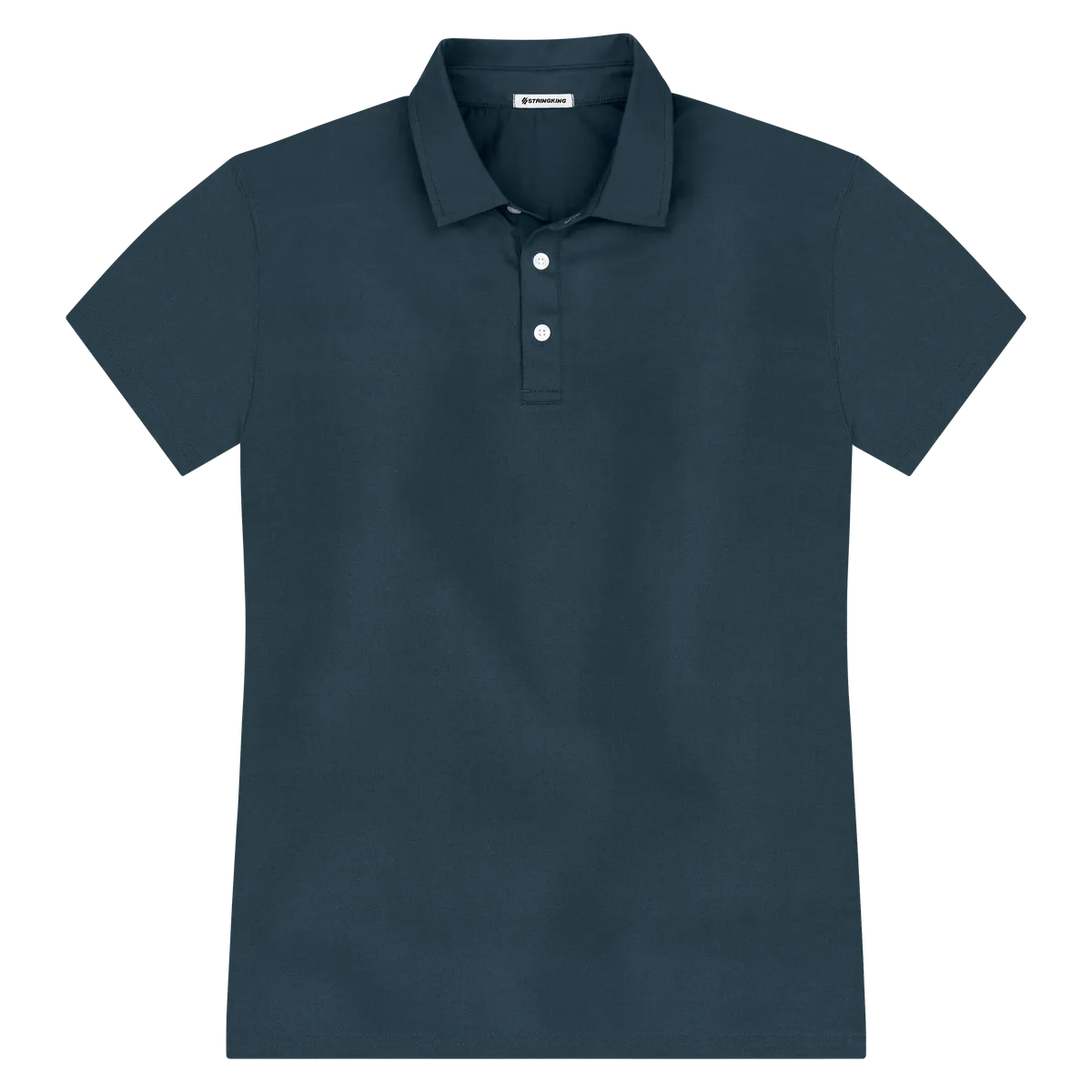 StringKing Men's FlexTech Short Sleeve Polo - Sharp Fit, Navy, Front