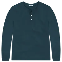 StringKing Men's Pima Jersey Henley - Sharp Fit, Navy, Front