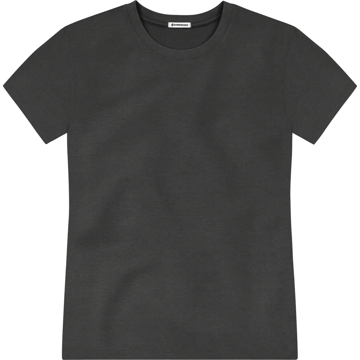 StringKing Men's Heavy Pima Cotton T-Shirt - Sharp Fit, Black, Front