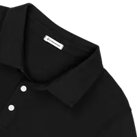 StringKing Men's Pima Cotton Long Sleeve Polo - Sharp Fit, Black, Detail