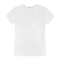 StringKing Men's Pima Jersey V-Neck Tee - Sharp Fit, White, Front