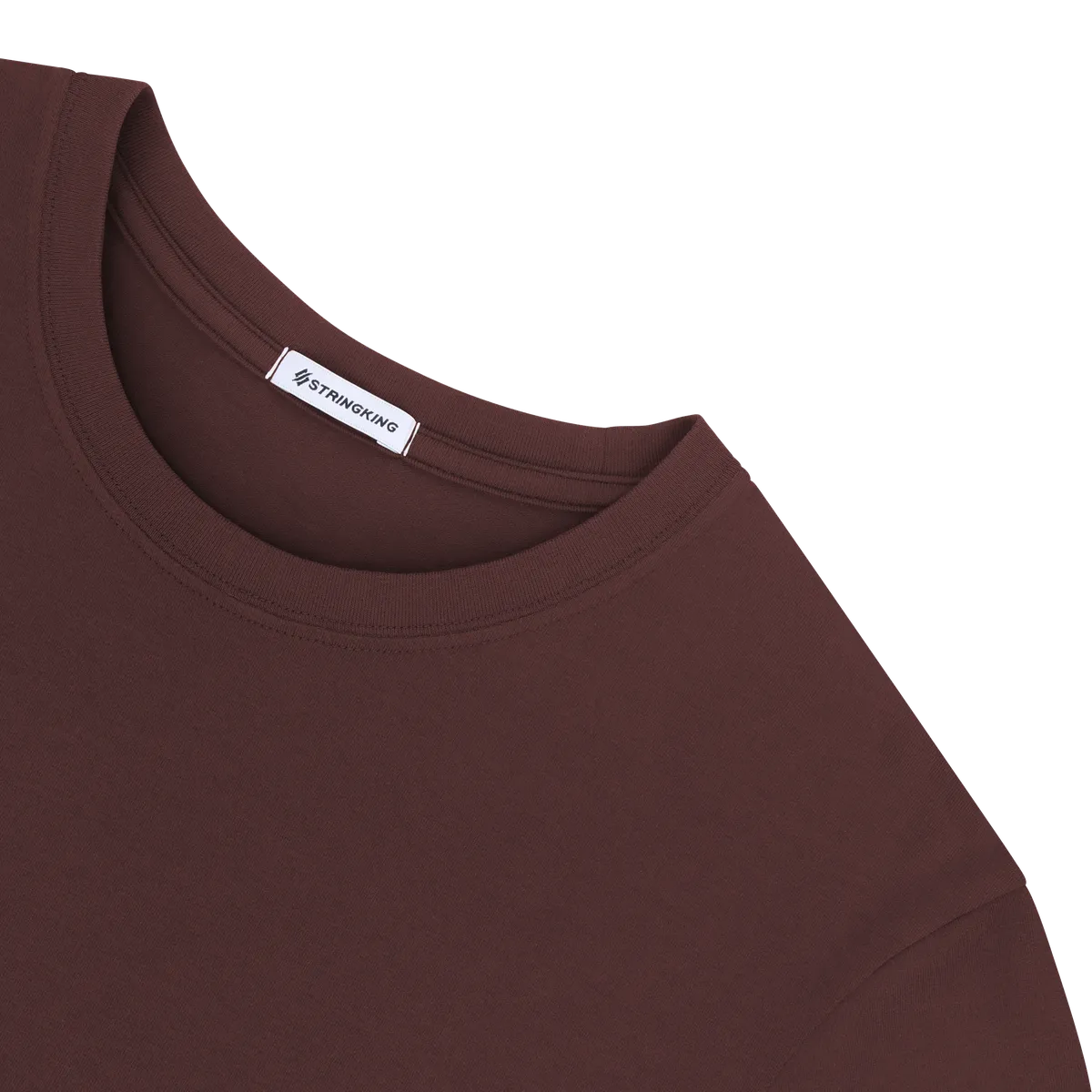 StringKing Men's Pima Jersey Tee - Sharp Fit, New Maroon, Detail