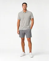 StringKing Men's Pima Terry Polo - Relaxed Fit, Moonstruck, Full Front - Human Model