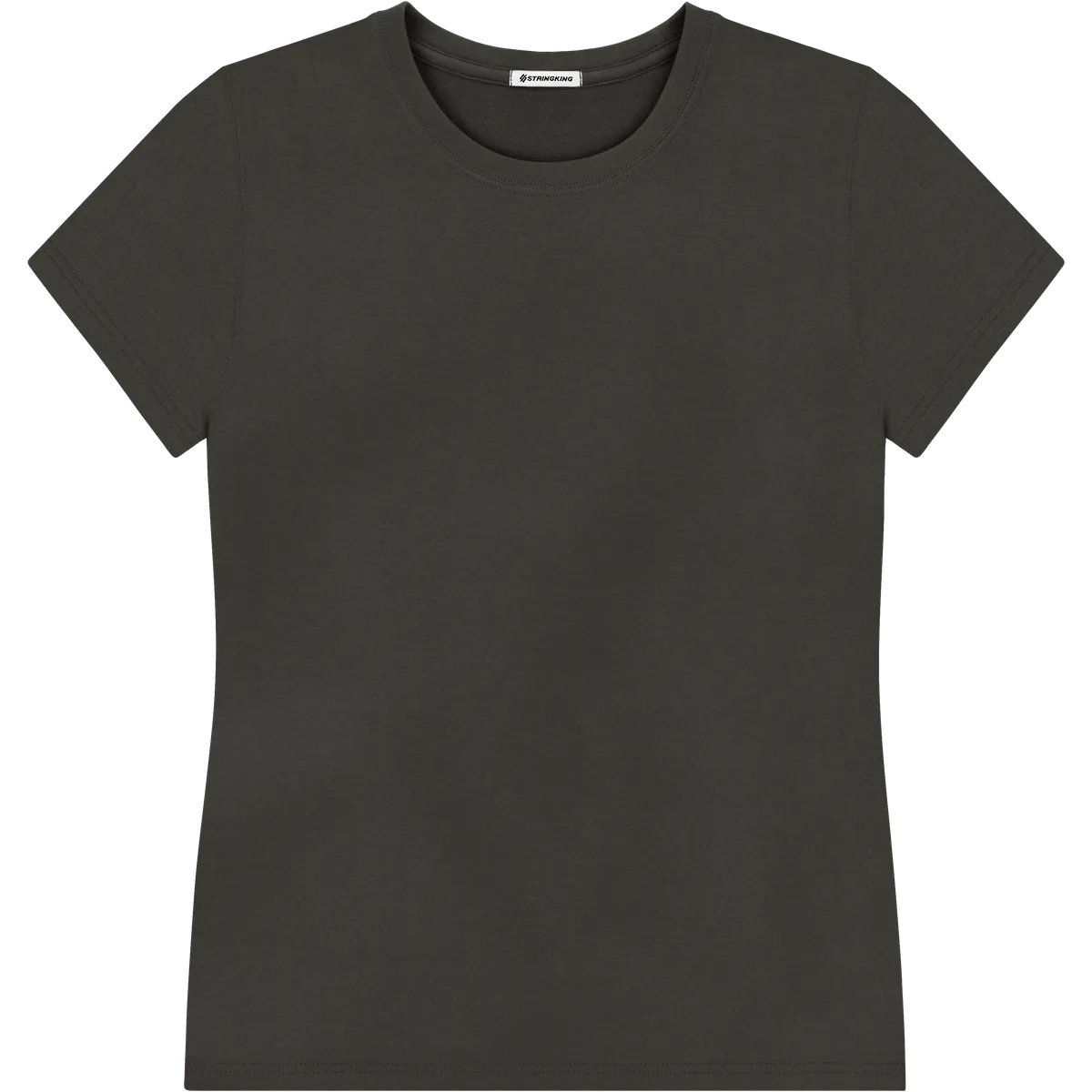 StringKing Women's Pima Terry Tee - Sharp Fit, Peat, Front