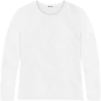 StringKing Women's Pima Jersey Long Sleeve Tee - Relaxed Fit, White, Front