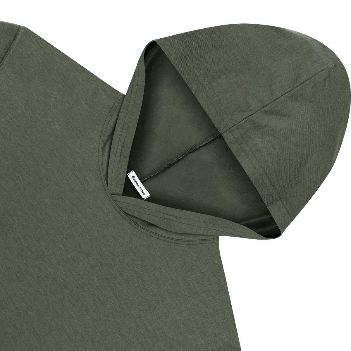 StringKing Men's FlexStyle Lightweight Hoodie - Sharp Fit, Thyme, Detail