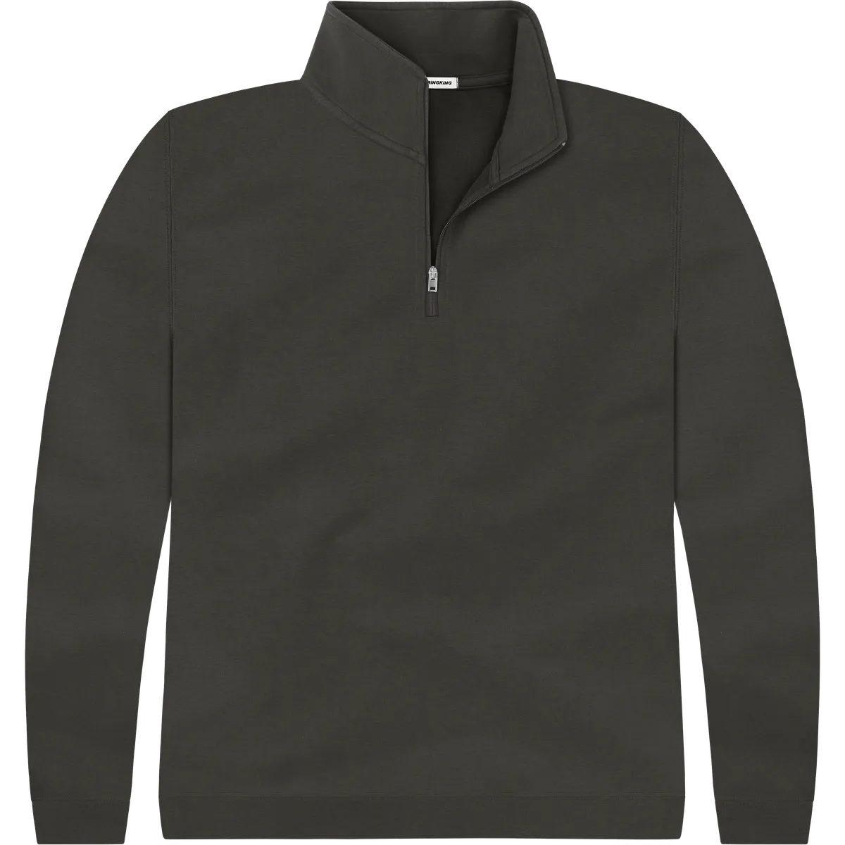 StringKing Men's Pima Terry Quarter Zip - Relaxed Fit, Peat, Front