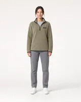 StringKing Women's Polartec Fleece Quarter Zip - Relaxed Fit, Mermaid, Full Front - Human Model