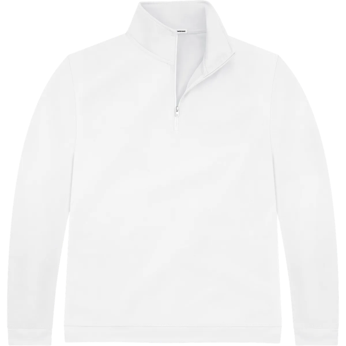 StringKing Men's StayCool Quarter Zip - Relaxed Fit, White, Front