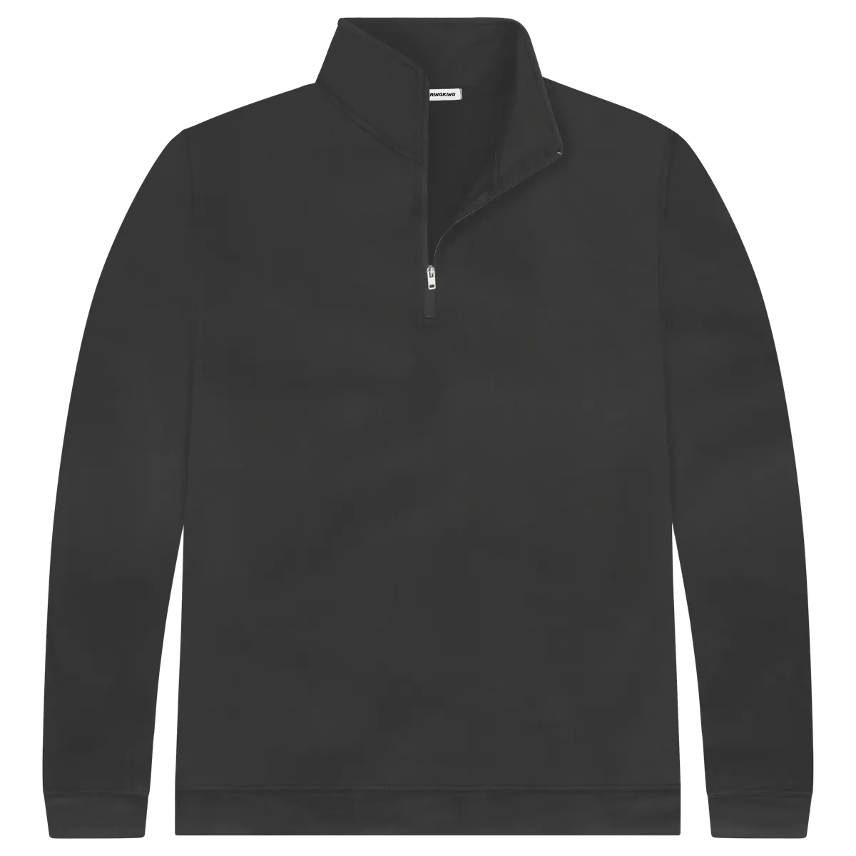 StringKing Men's FlexTech Quarter Zip - Relaxed Fit, Black, Front