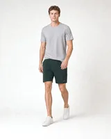 StringKing Men's Pima Terry Shorts - Relaxed Fit, Pine Grove, Full Front Angle - Human Model