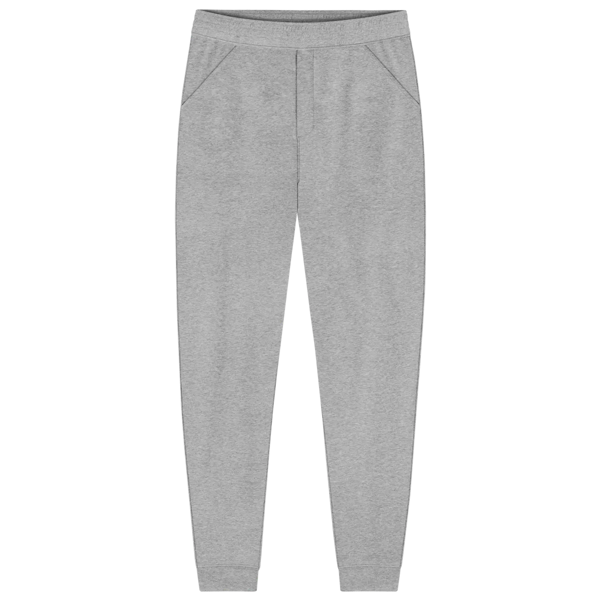 StringKing Men's Pima Cotton Sweatpant - Sharp Fit, Heather Gray, Front
